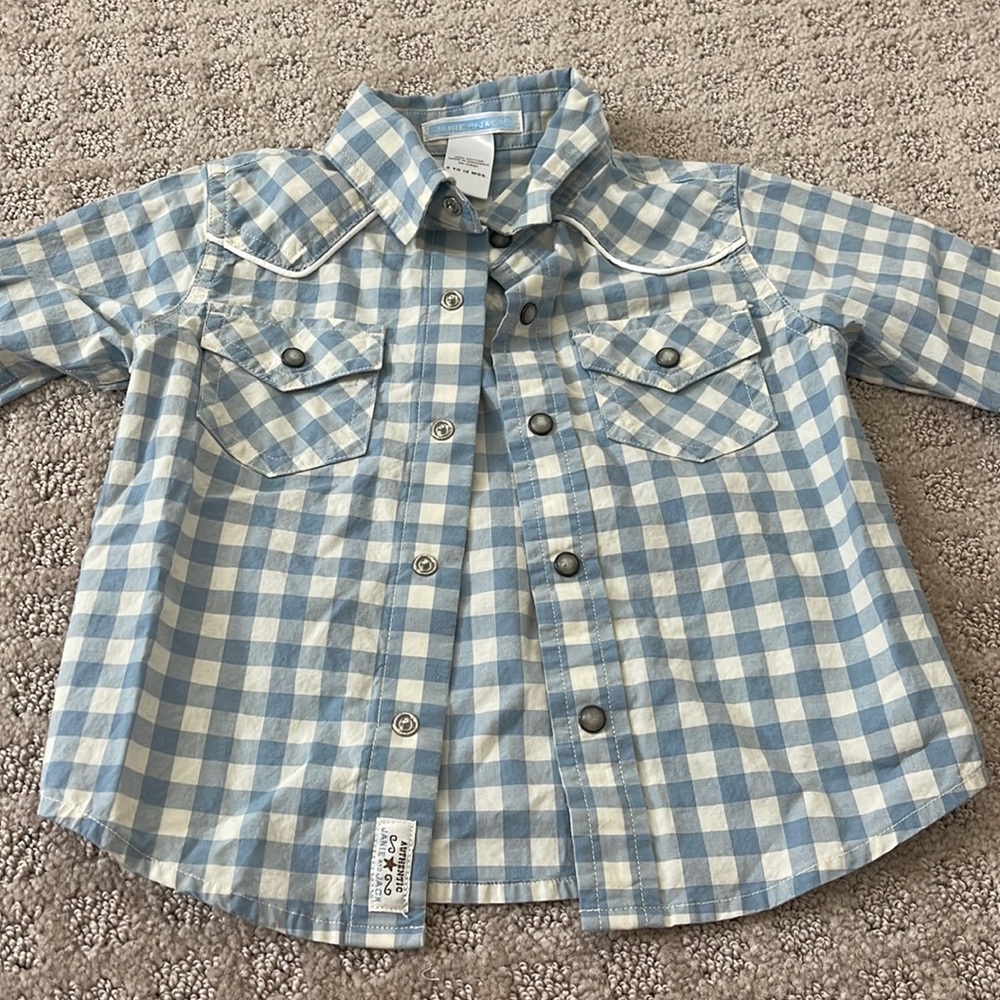 Janie and Jack gingham shirt